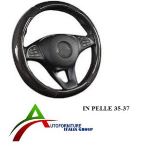 COPRIVOLANTE LUXURY NERO IN PELLE 35-37