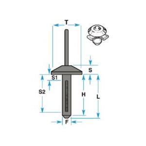 RIVETTO IN PLASTICA - SPECIALE 22X5