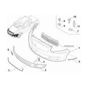 TAPPO GANCIO GRIGLIA ANT DX FIAT STRADA 12-- ADV