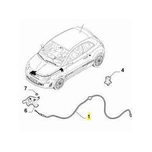 CAVO APERTURA COFANO ANT FI 500 ABARTH 07--