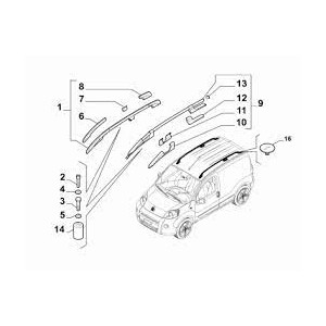 TAPPO CENTRALE BARRE PORTAP.SX FIAT FIORINO 16--