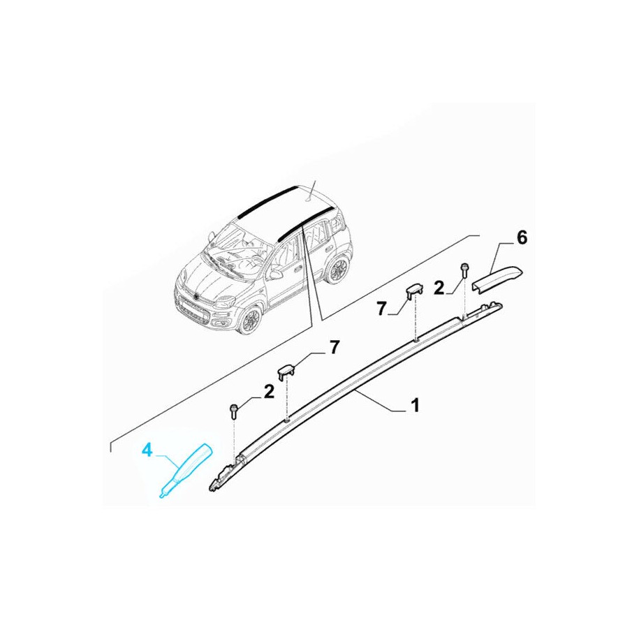 TAPPO BARRA PORTATUTTO P/DX  FI PANDA 03--