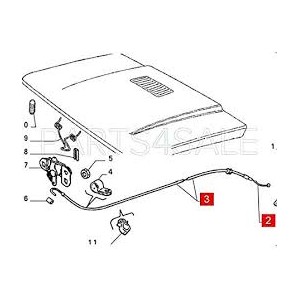 CAVO COFANO ANT FIAT PANDA 750 86--