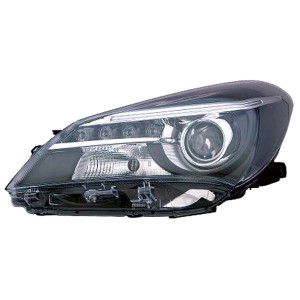 PROIETT SX YARIS 14--16 ELE PAR NERA C/LENT LED