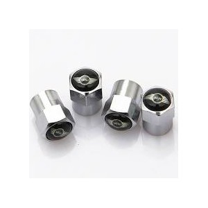 KIT COPRIVALVOLA LOGO (MINI) ESAGONALE NERO 4PZ
