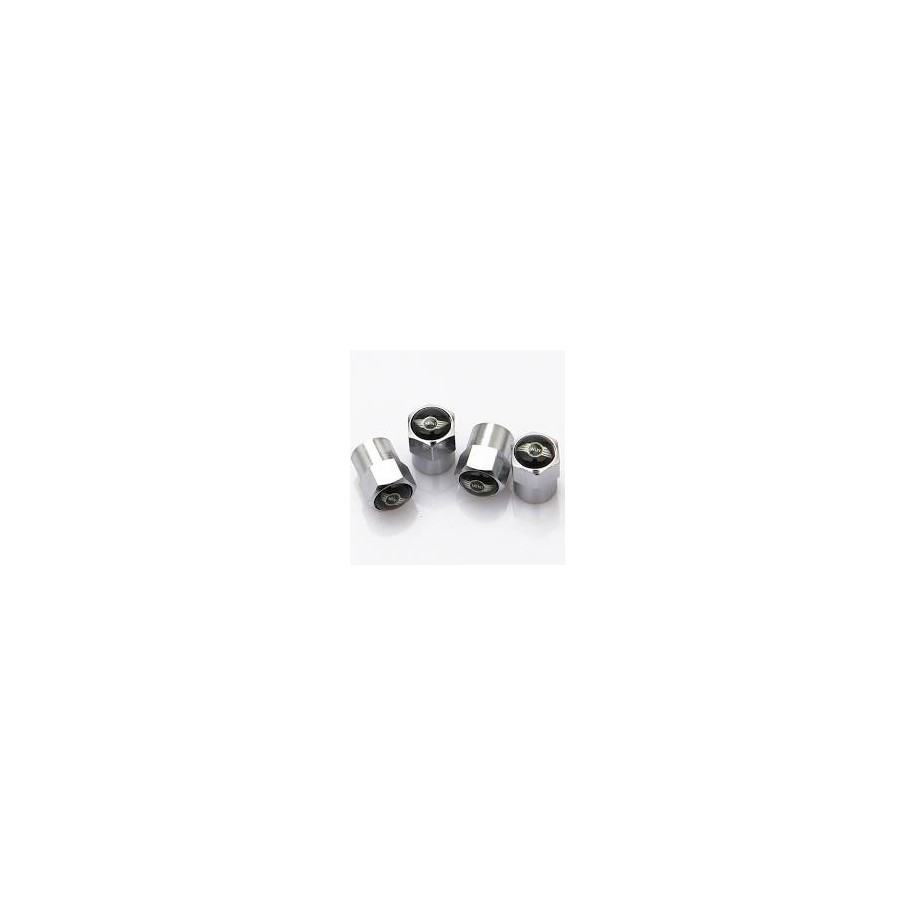 KIT COPRIVALVOLA LOGO (MINI) ESAGONALE NERO 4PZ