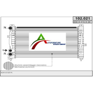 RADIATORE AUDI A4 94--00 1.6-1.8-1.9TDI