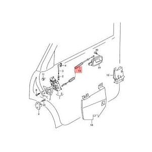 CAVO MANIGLIA PORTA INTER ANT SX AUDI A4 04--