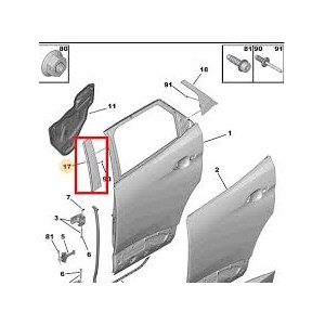 COPRI PIANTONE PORTA POST SX PG 5008