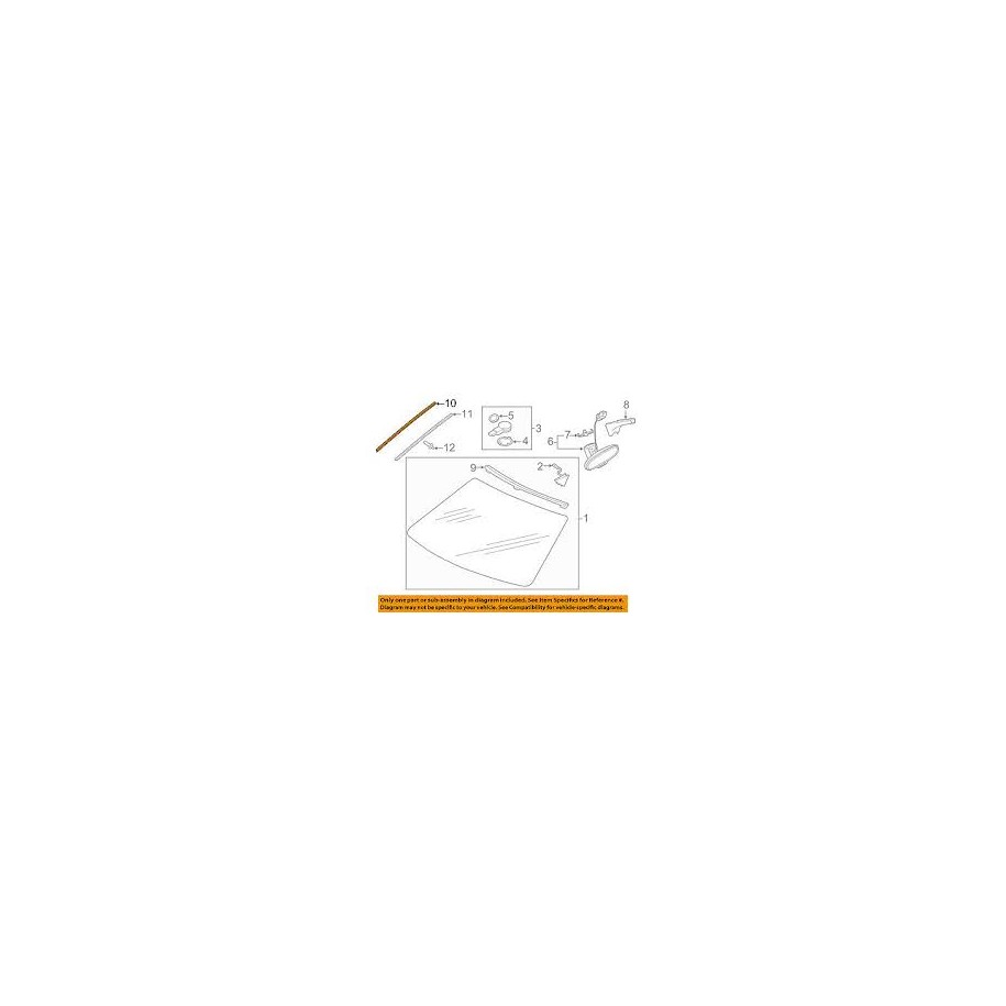 MODANATURA LAT. PARABREZZA SX AUDI A3 12--