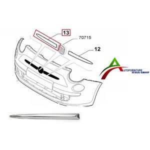MOD SUP PARAU A/DX FIAT 500 07-- CROMATA