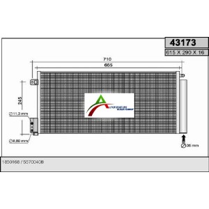 CONDENSATORE ALFA/FIAT/LANCIA/OPEL GR.PUNTO/MITO