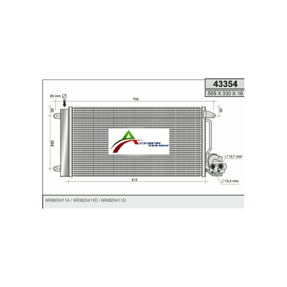 CONDENSATORE A1 10--IBIZA 08--POLO 09--14--FABIA 1