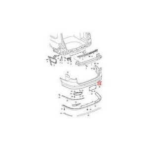 TAPPO GANCIO TRAINO PARAURTI POST VW PASSAT SW 14-