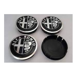 ADESIVO COPRIMOZZO CROM/NER ALFA ROMEO 50MM (4PZ)