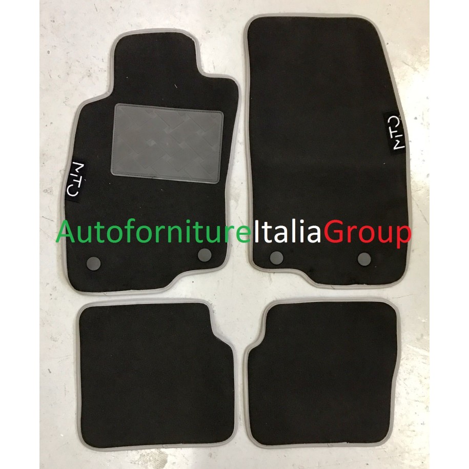 SR TAPPETI ALFA MITO 2L 2FIX S/BIANCA B/GRIGIO