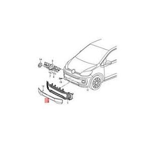 MODANATURA GRIGLIA PARAURTI ANT VW UP 16--