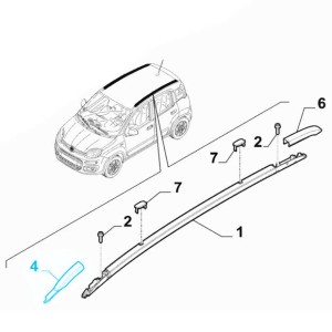 TAPPO BARRA PORTATUTTO P/DX  FI PANDA 03--