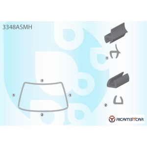 GUARNIZIONE PARABREZZA  BRAVO/A MAREA 96-- IN GOMMA MORBIDA