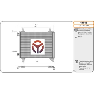 CONDENSATORE OPELETTRICO CORSA F 19-- PG 208 19-- 1.2/1.5HD