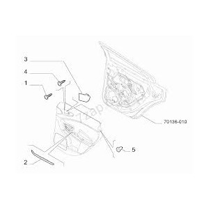 TAPPO MANIGLIA INT PORTA POST SX ALF GIULIETTA 10-